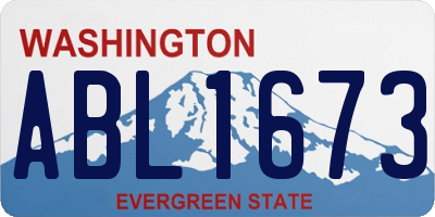 WA license plate ABL1673