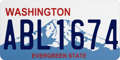 WA license plate ABL1674