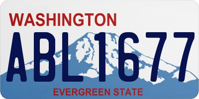 WA license plate ABL1677