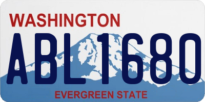 WA license plate ABL1680