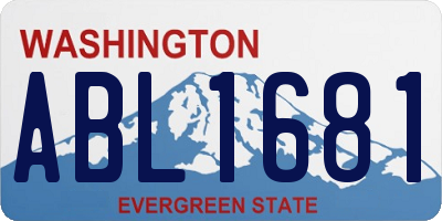 WA license plate ABL1681
