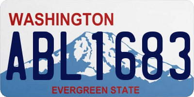 WA license plate ABL1683