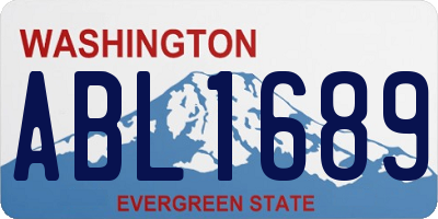 WA license plate ABL1689