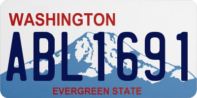 WA license plate ABL1691