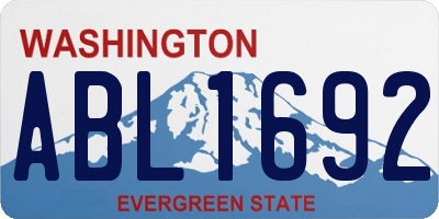WA license plate ABL1692