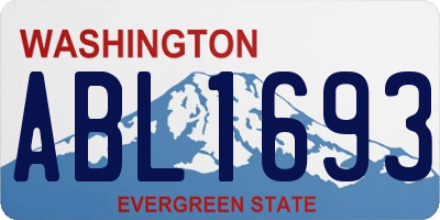 WA license plate ABL1693