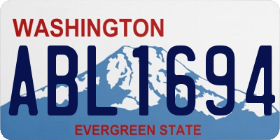 WA license plate ABL1694