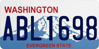 WA license plate ABL1698