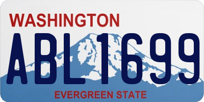 WA license plate ABL1699