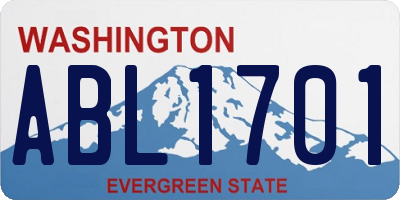 WA license plate ABL1701