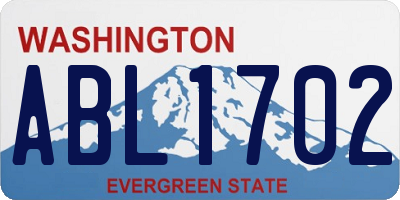 WA license plate ABL1702