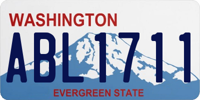 WA license plate ABL1711