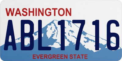 WA license plate ABL1716