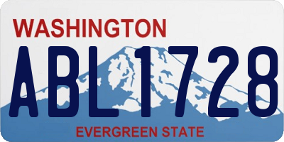 WA license plate ABL1728