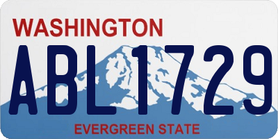 WA license plate ABL1729