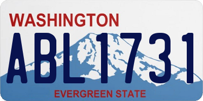 WA license plate ABL1731