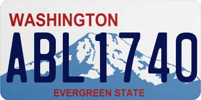 WA license plate ABL1740