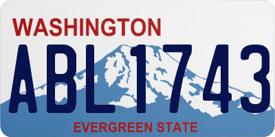 WA license plate ABL1743