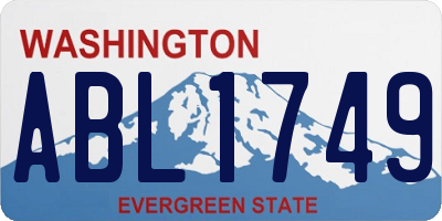 WA license plate ABL1749