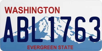 WA license plate ABL1763