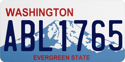 WA license plate ABL1765