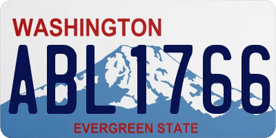 WA license plate ABL1766
