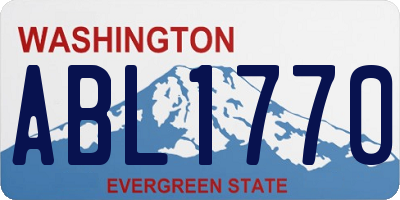 WA license plate ABL1770
