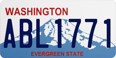 WA license plate ABL1771