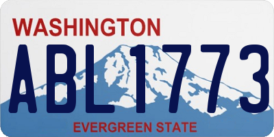 WA license plate ABL1773