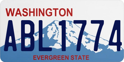 WA license plate ABL1774