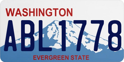 WA license plate ABL1778