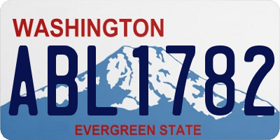 WA license plate ABL1782