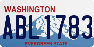 WA license plate ABL1783