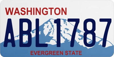 WA license plate ABL1787