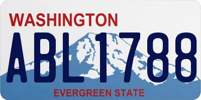 WA license plate ABL1788