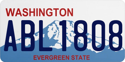 WA license plate ABL1808