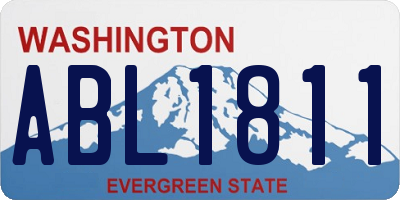 WA license plate ABL1811