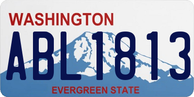 WA license plate ABL1813
