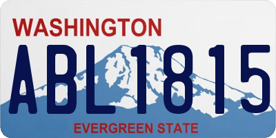 WA license plate ABL1815
