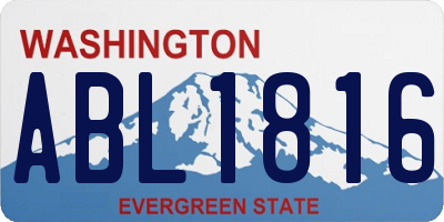 WA license plate ABL1816