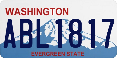 WA license plate ABL1817