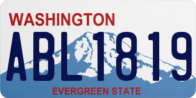 WA license plate ABL1819
