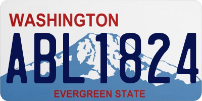 WA license plate ABL1824