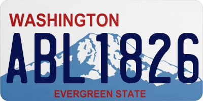 WA license plate ABL1826