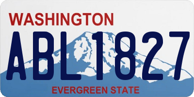 WA license plate ABL1827