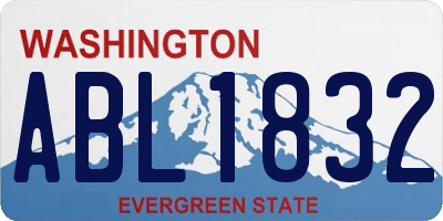 WA license plate ABL1832
