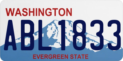 WA license plate ABL1833