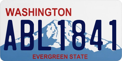 WA license plate ABL1841