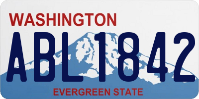 WA license plate ABL1842