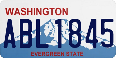 WA license plate ABL1845
